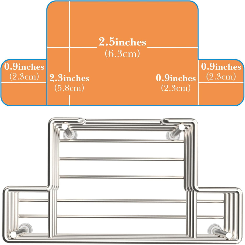 Linkidea Stainless Steel Self-Adhesive Toothbrush Holder, Countertop/Wall Mount 3 Slots Toothpaste Stand Organizer Compatible with Colgate Extra Clean, Oral-B CrossAction (Brushed Nickel)