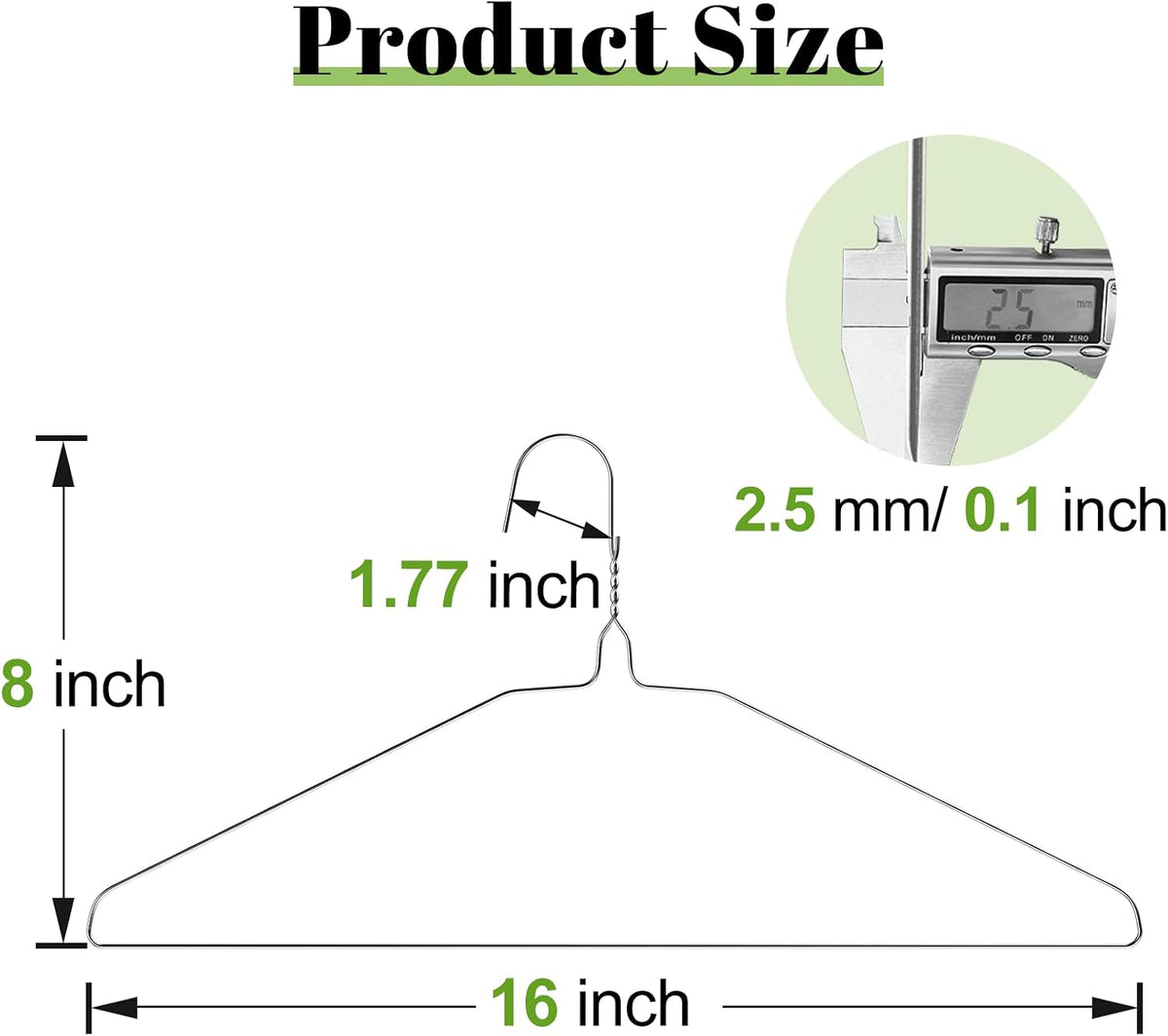 Wire Metal Clothes Hangers Bulk 100 Pack, Slim Space Saving Silver