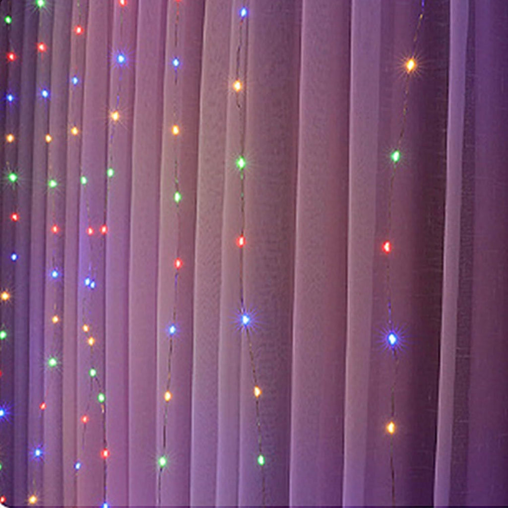 300 LED Curtain String Lights, Fairy Lights with 8 Light Modes, 9.8x9.8Ft Remote USB Plug Fairy String Lights for Christmas, Bedroom, Indoor, Outdoor, Weddings, Party, Camping Decor (Multicolored)