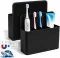 AgePlace 2 Pack Magnetic Toothbrush Holder for Cruise Ship Cabins, Toothbrush Holders Wall Mounted with 3 Removable Dividers, Travel Must Haves, Cruise Essentials 2026 for Alaska & Caribbean Cruises