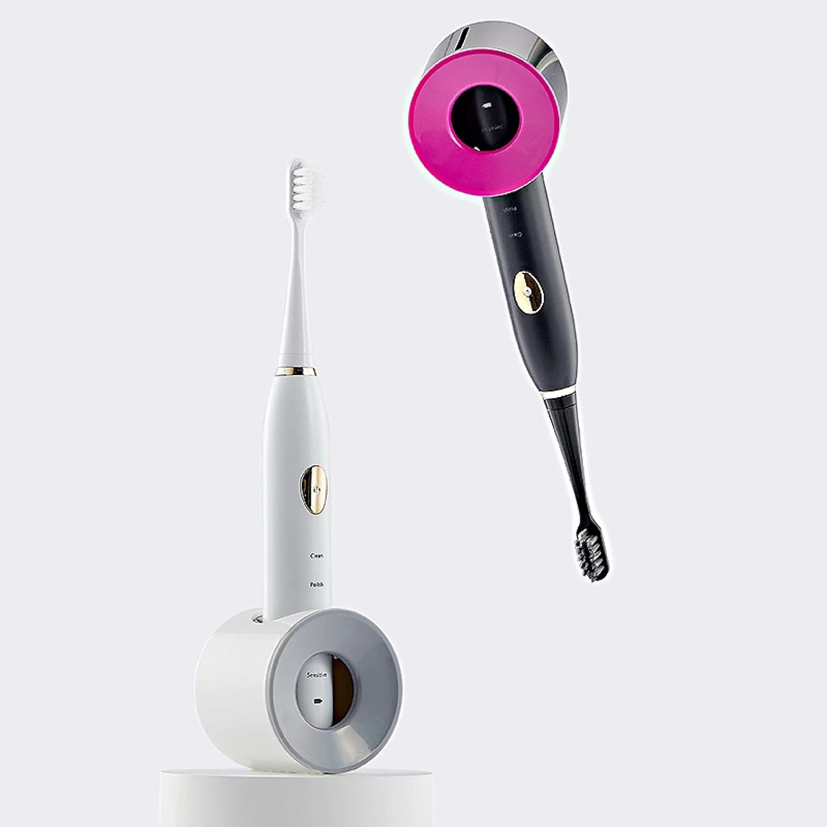 Electric Toothbrush Holder, Wall Mounted Shower Space-Saving Caddy, Toothbrush Holder for Kids, Bathroom Decor (1, Rose Red)