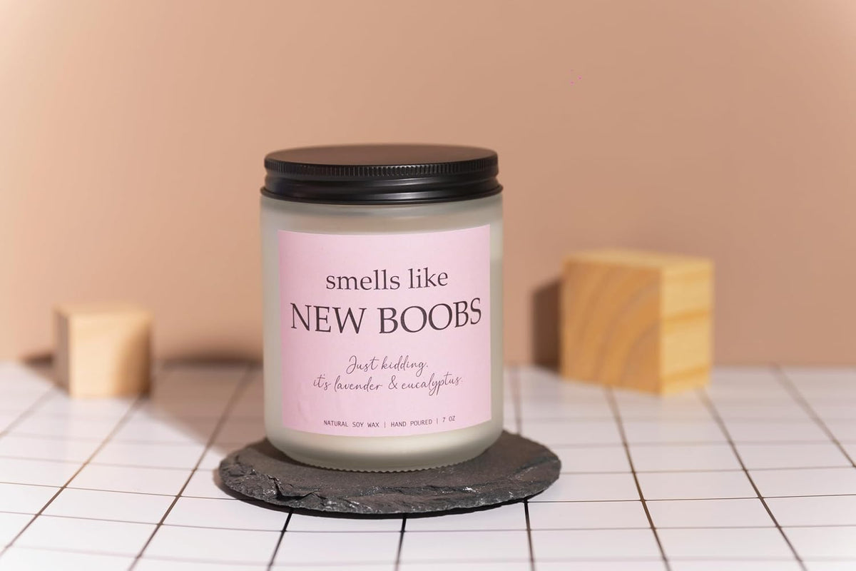 New Boobs Candle, Breast Cancer Survivor Gifts for Women