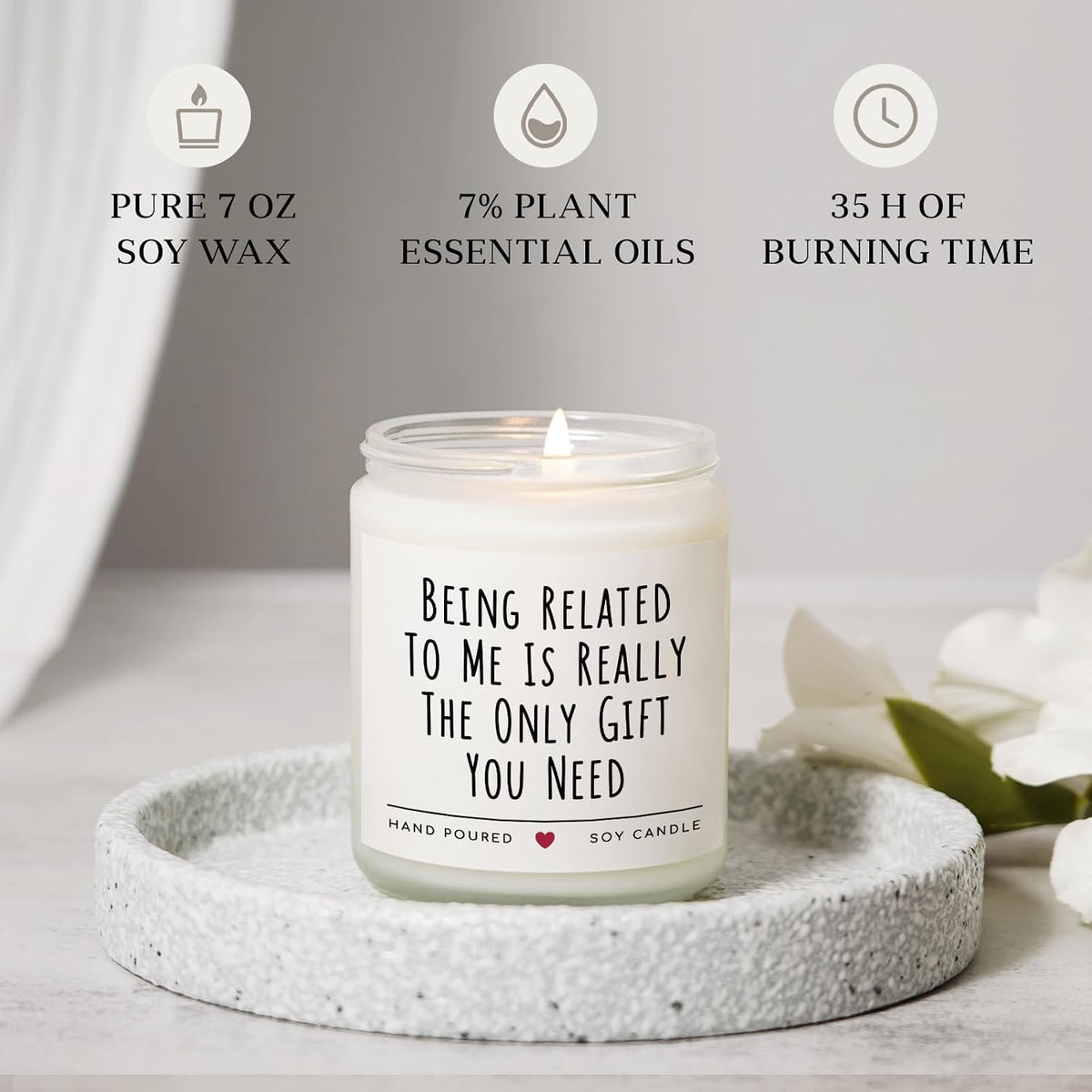 Funny Gifts for Brother, Brother Birthday Gifts, Brothers Gift from Sister, Soy Wax Lavender Candles for Siblings, Sister, Nephew, Friends