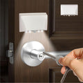 Motion Sensor Keyhole Light, Wireless Battery Operated LED Night Light for Door Lock, Cabinet & Stairway, Auto On/Off Infrared, Magnetic + Adhesive + Screw 3-Way Mount, White