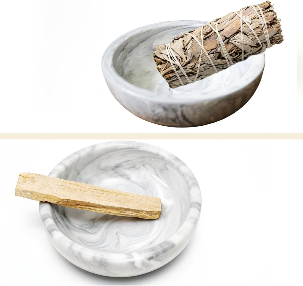 Dorepine Incense Burner,Handmade Ceramic Incense Holder for Sticks,Incense Sticks Holder for Meditation and Yoga Room&Home Decoration (Beige Marble)