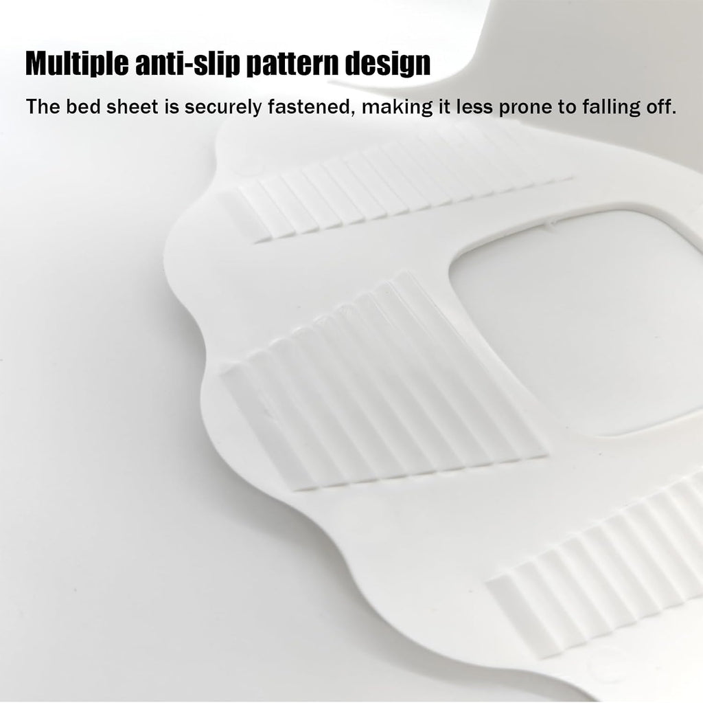 Sheet Holders 4PCS,No Damage Mattress,Keep Sheets Firm and Tight,Non-Slip Design with Lock Strips,Easy Installation,Fits All Mattress Sheets