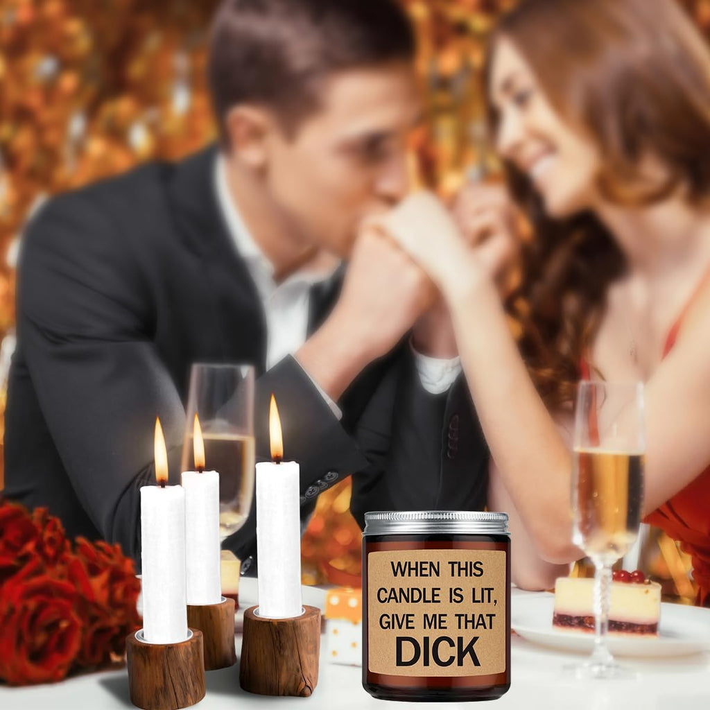 Funny Gifts for Men,Him - Birthday Gift for Fiance,Couple,Husband - Valentines Day Gifts for Him,Naughty Fathers Day Anniversary Engagement Gift for Husband,Lavender Scented Candles