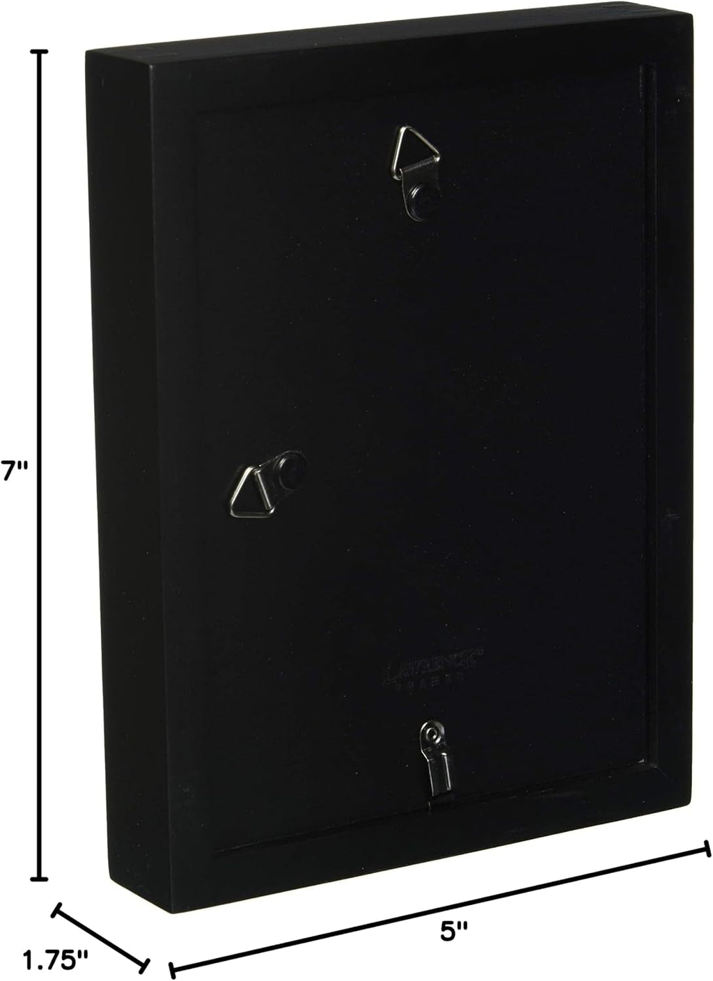 Lawrence Frames 795057 Black Wood Treasure Box Shadow Box Picture Frame, 5 by 7-Inch