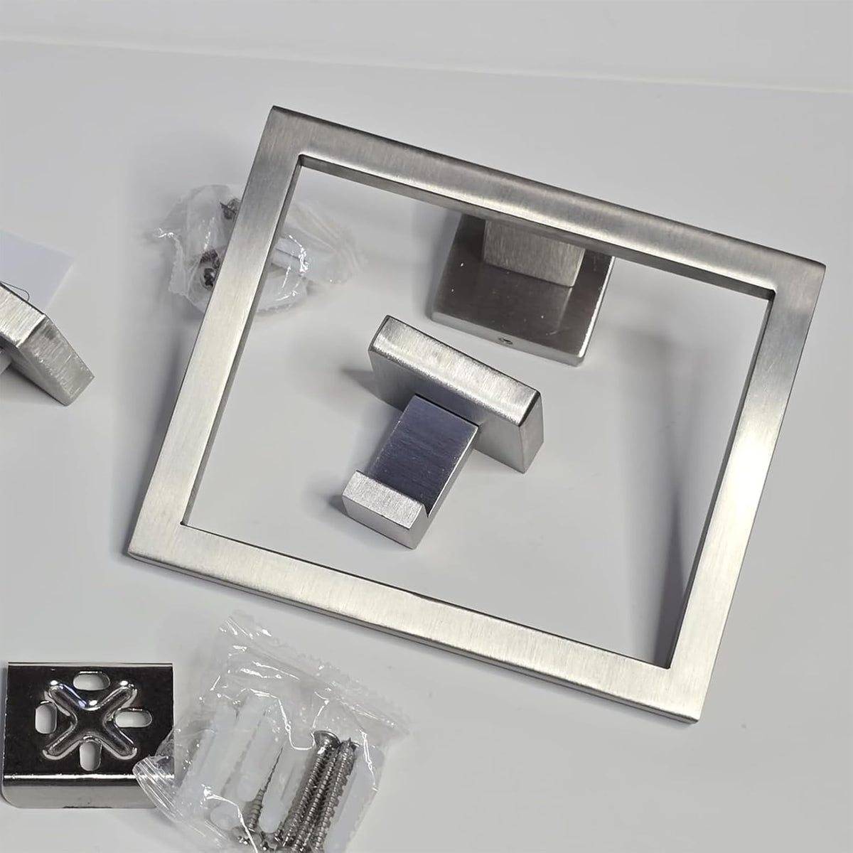 Gypie 16Inch Bathroom Accessory Set Wall Mounted, Brushed Nickel 5-Pieces