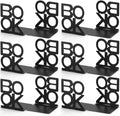 Book Ends,Bulk 6 Pair Bookends Folding Book Ends Metal Bookend (6 Pair)