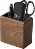 Remote Control Holder Wall Mount, Solid Walnut Wood, Self-Adhesive, 1 Pack