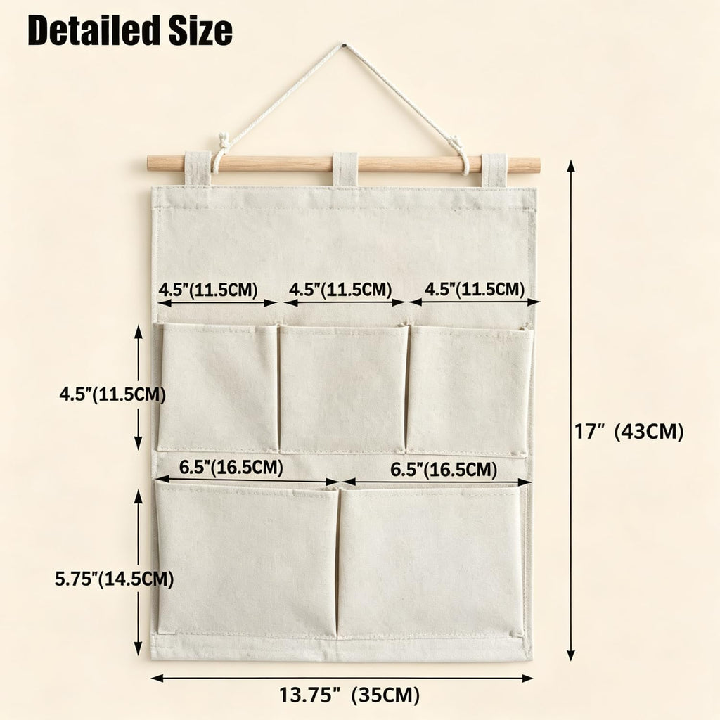 Over the Door Magazine Pockets, Closet Hanging Organizer Bag,5 Pockets
