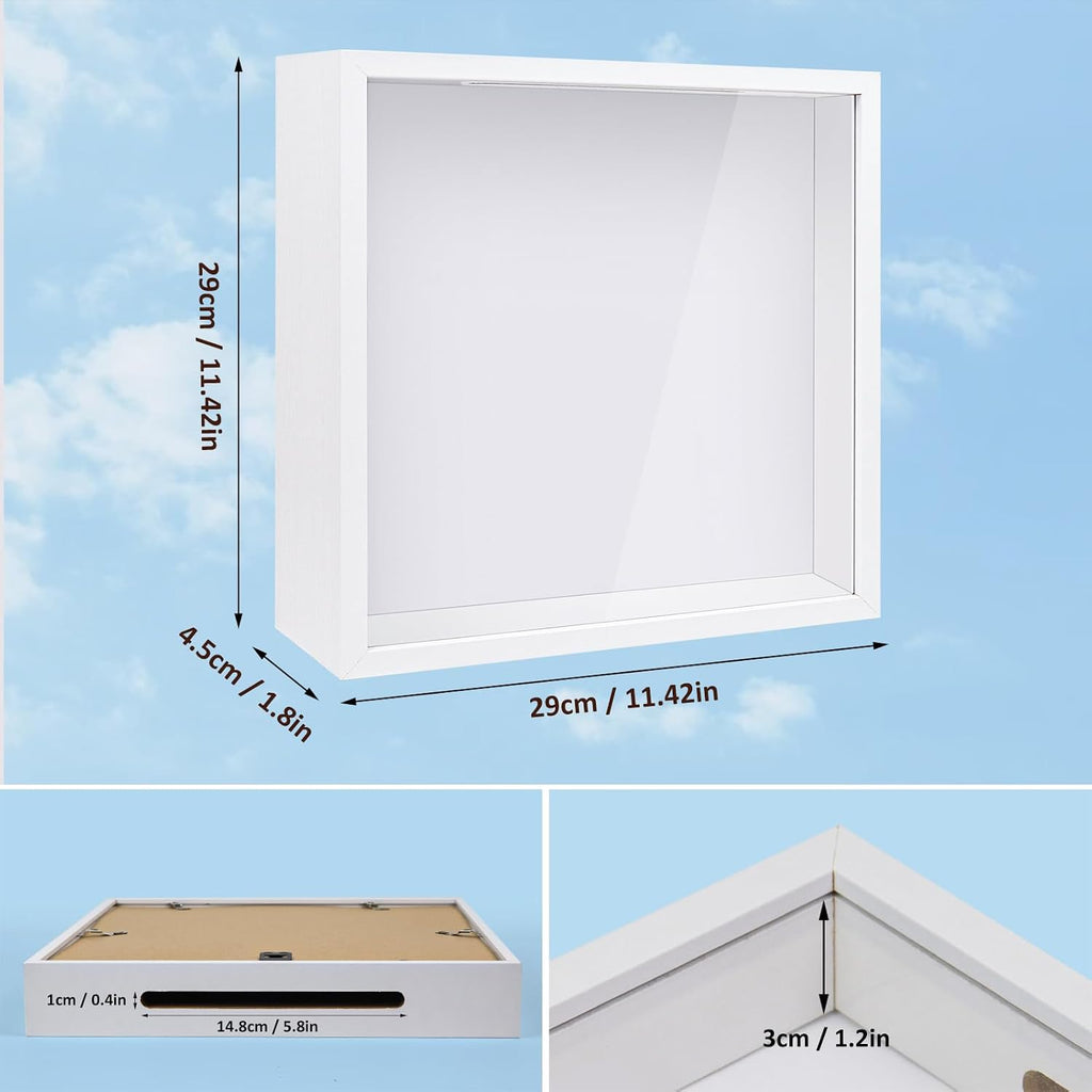 Adventure Archive Box 12x12inch Travel Life Memories Shadow Box with Slot