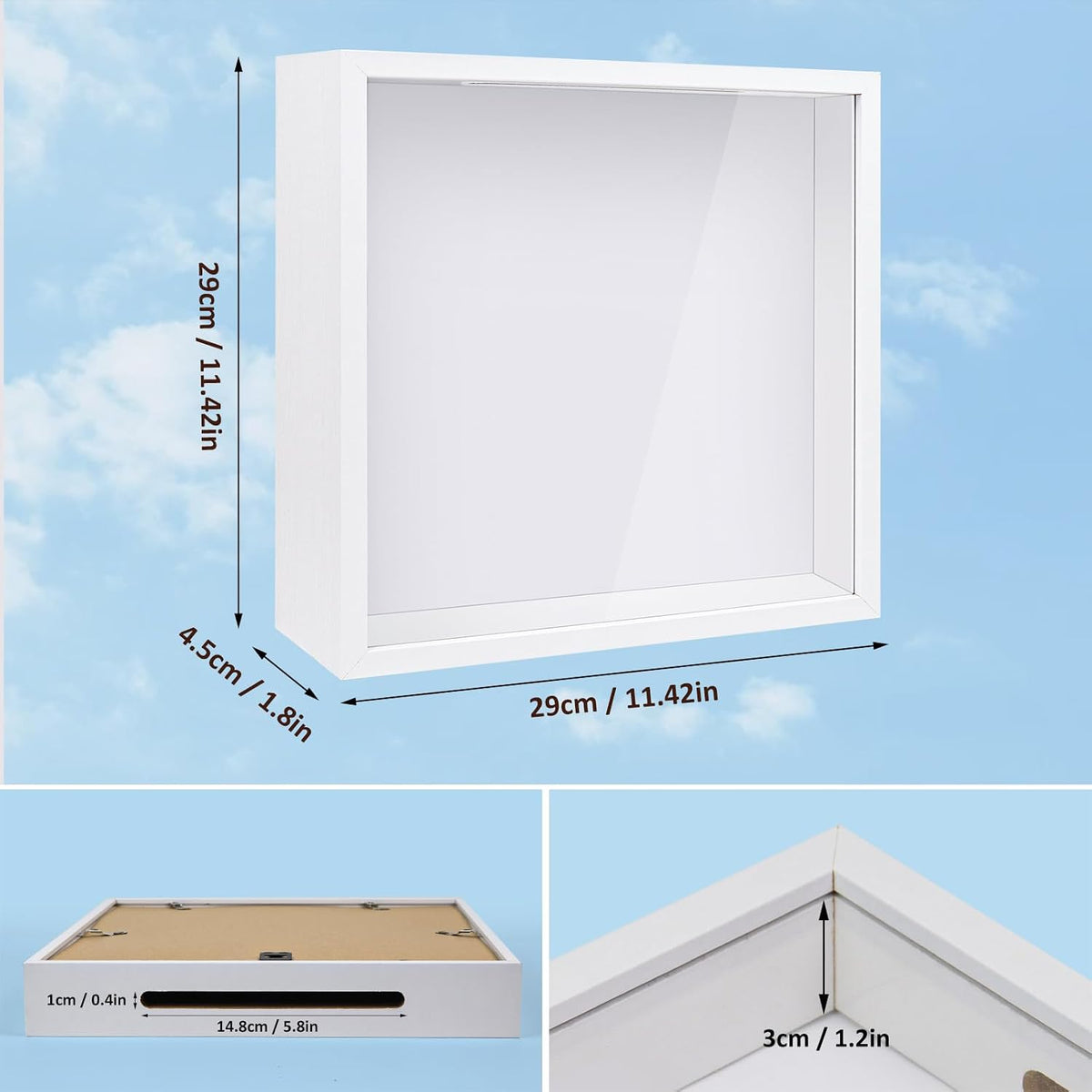 Adventure Archive Box 12x12inch Travel Life Memories Shadow Box with Slot