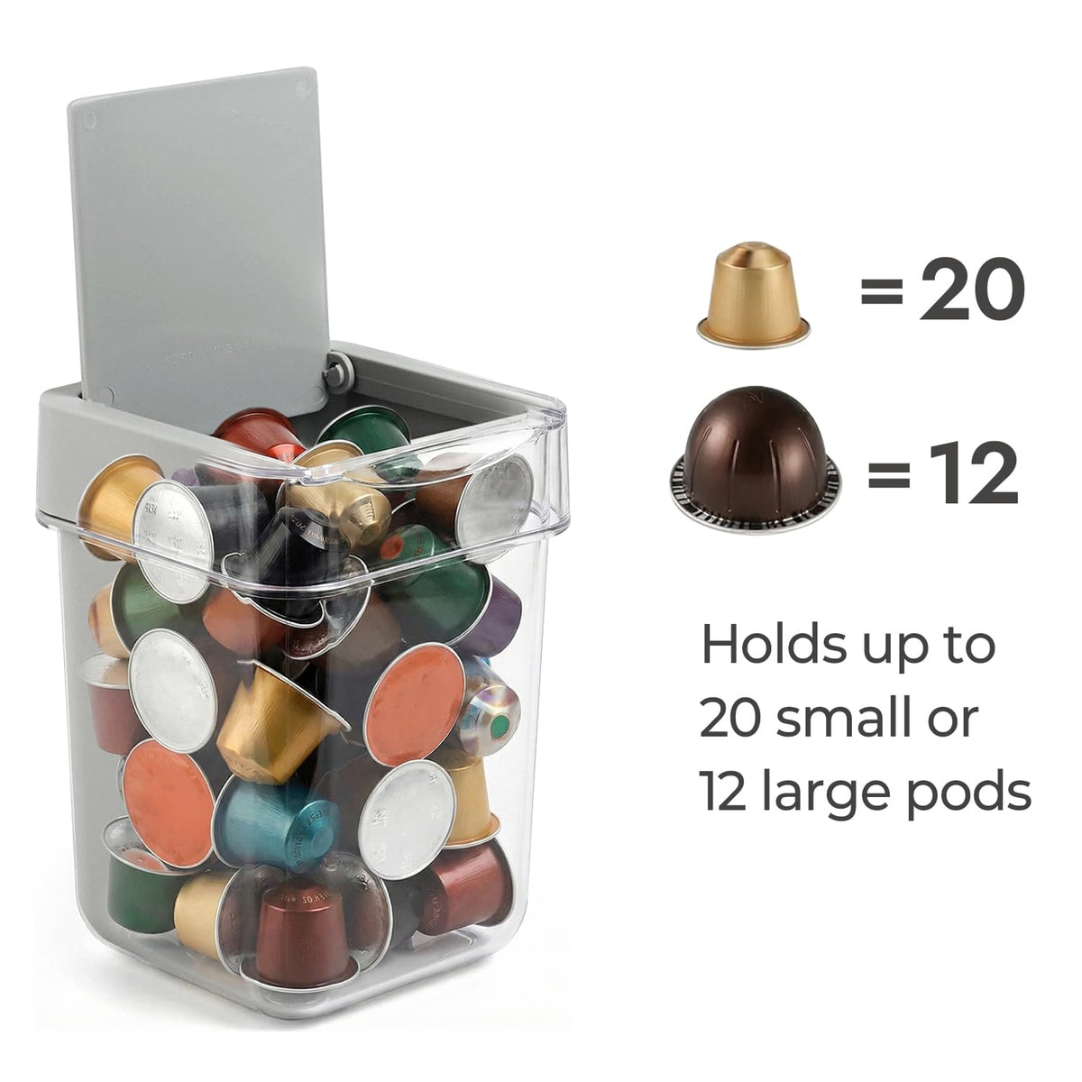 carrotez Coffee Bar Mini Trash Can, 0.5 Gal / 2L - Gray