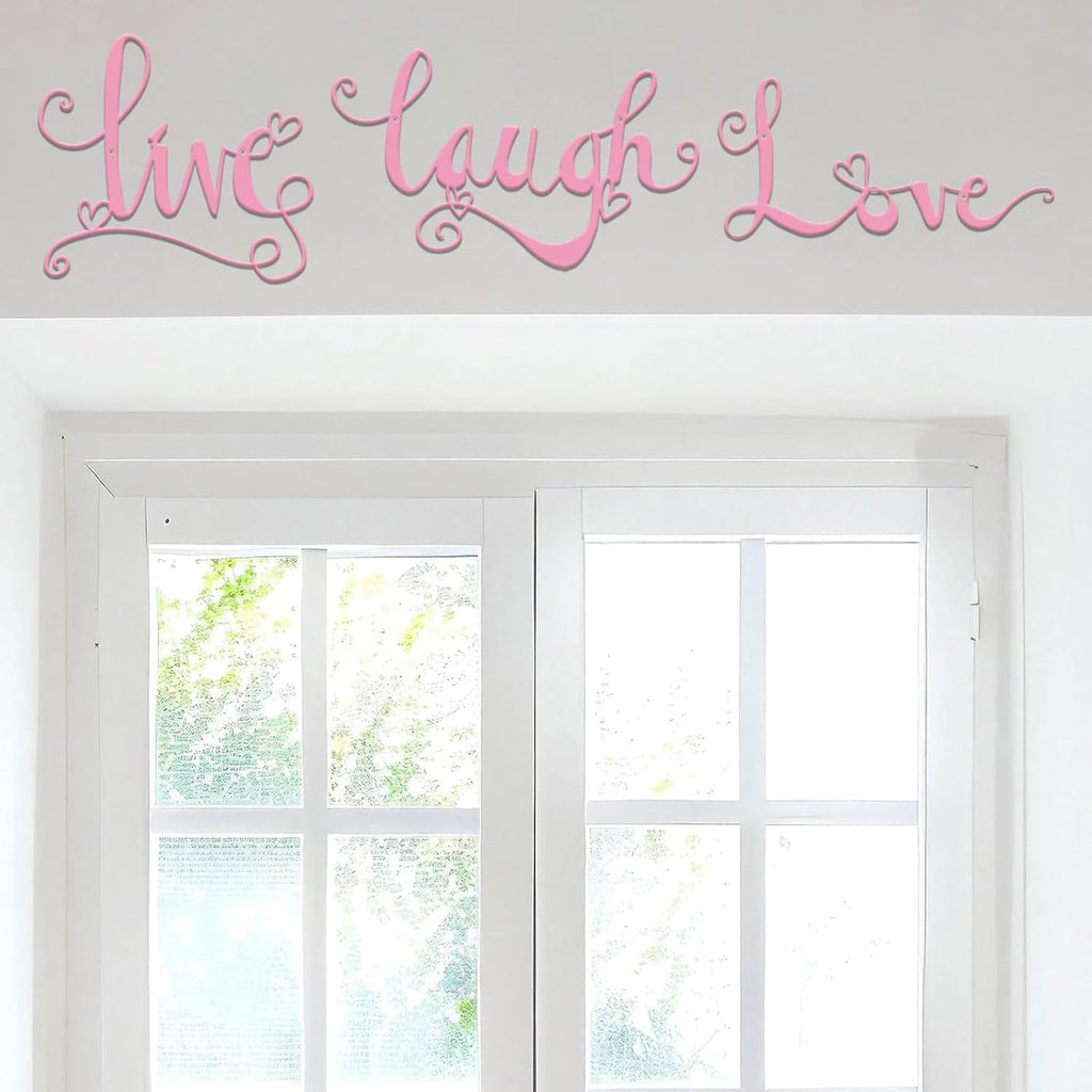 ESTART 3 Pieces Metal Letter 'Live Laugh Love' WordArt Wall Art Decor