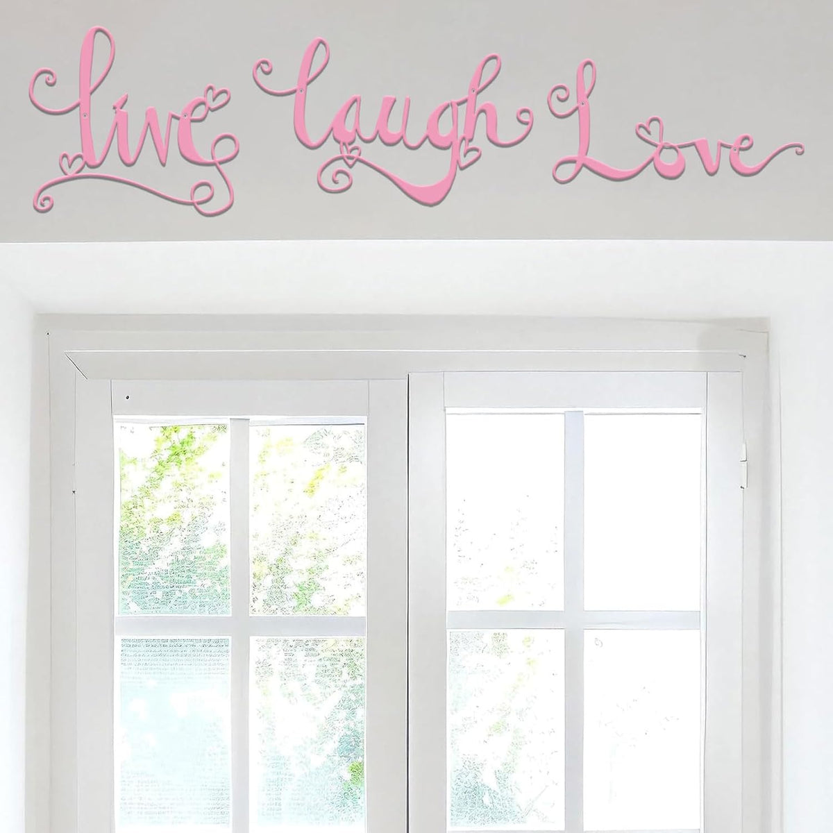 ESTART 3 Pieces Metal Letter 'Live Laugh Love' WordArt Wall Art Decor