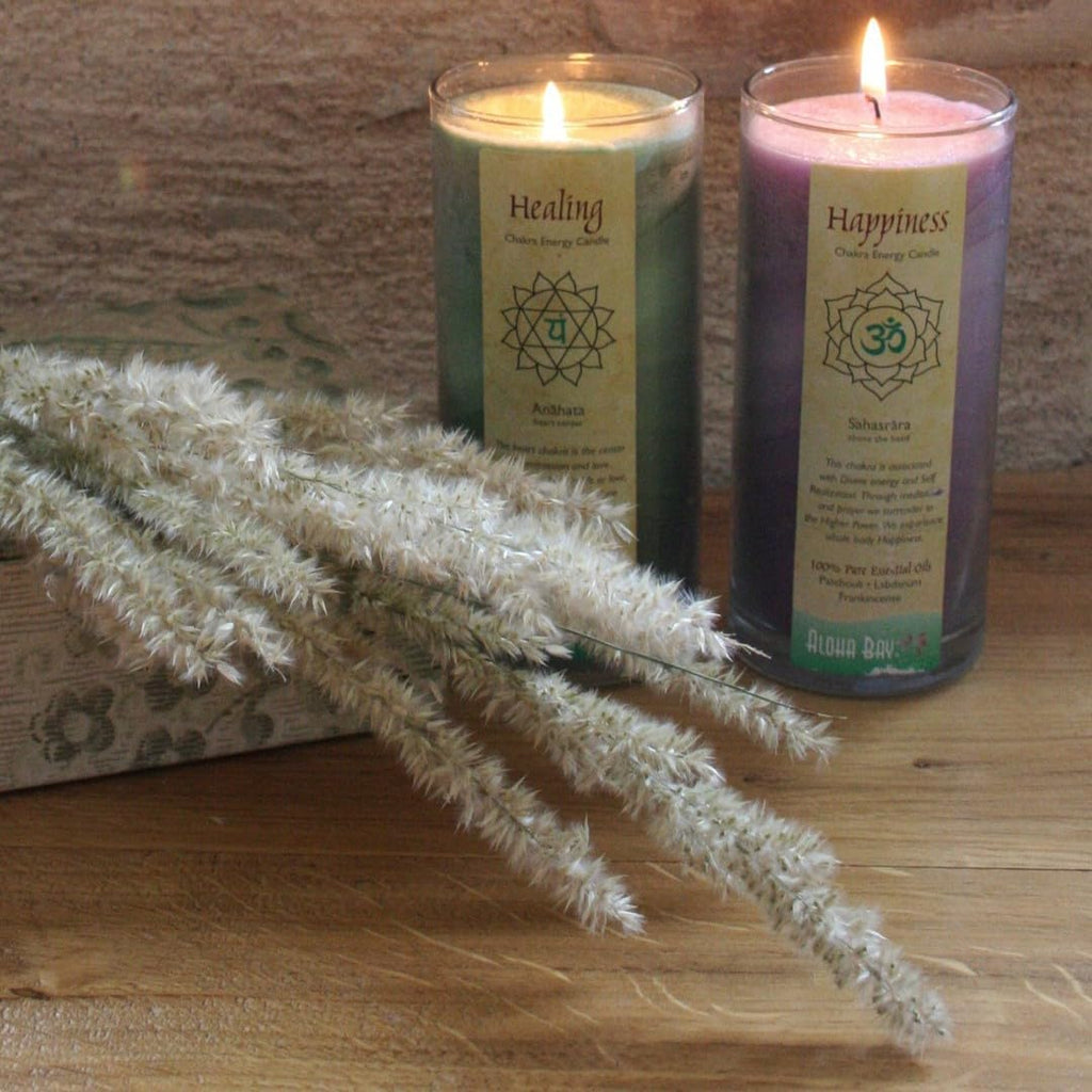 Chakra Jar Candle | Happiness | Patchouli Cedar Lavandin | 11 oz-60 hr