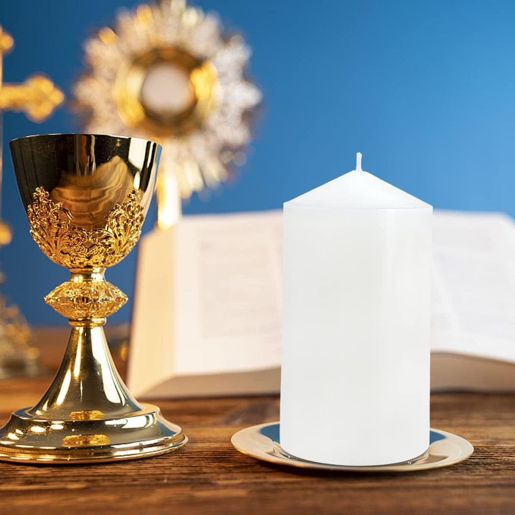 Pillar Candles 3 x 4, 6, and 8 inches, Large Handmade Candles Set of 3, Decorative Candles for Wedding, Home Decoration, Dinner, Church, Multiple Colors Available