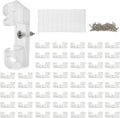 Uxon 50 Pack 1/5 Inch Clear Rope Light Clips with Stainless Steel Screws, Invisible Soft Plastic Mounting Kit with Adhesives Pads for Outdoor Christmas Lights, Cable Clamps for Wire Management