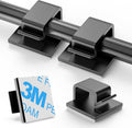 TidyHelper 100 PCS Adhesive Cable Clips, Small, Black, Indoor/Outdoor