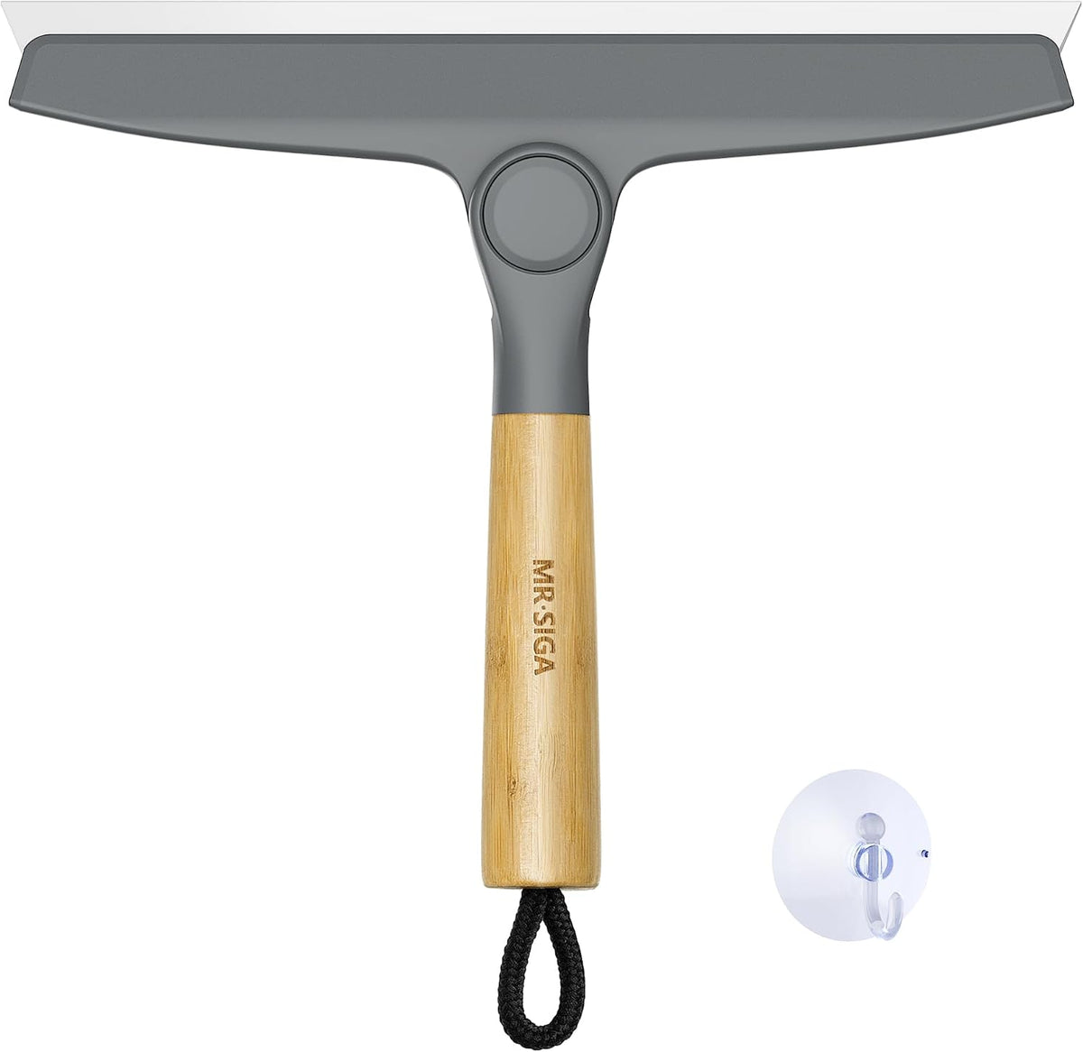 MR.SIGA Silicone Squeegee for Shower Door, Mirror, Glass, 10 inch, Gray