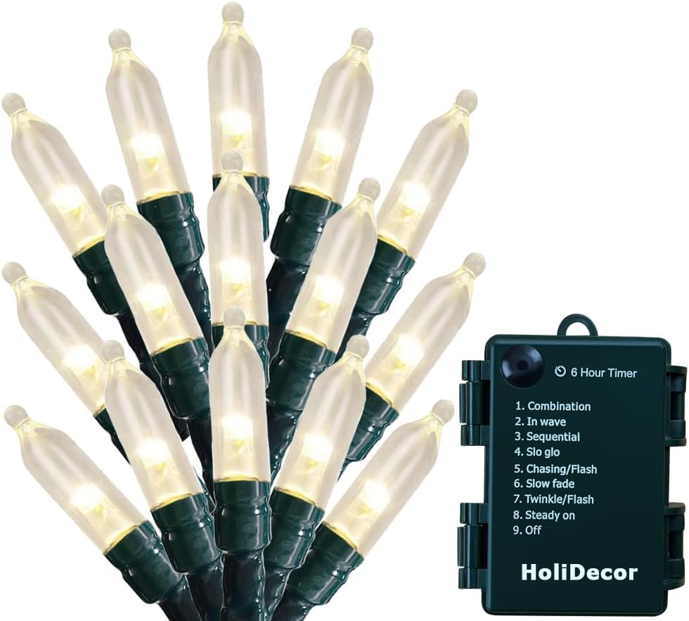 Battery Operated Christmas Lights - 50 LED Christmas Tree Lights