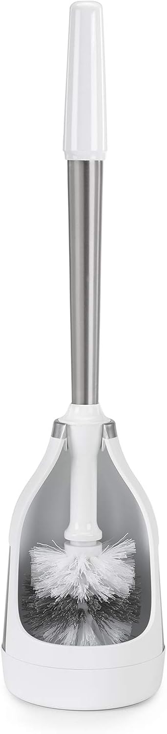 Polder Belle Design Toilet Brush Caddy with Optimized Brush Head for Hard-to-Reach Places
