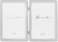Lawrence Frames Metal Frame, Caviar Bead, Silver, 5x7 Double