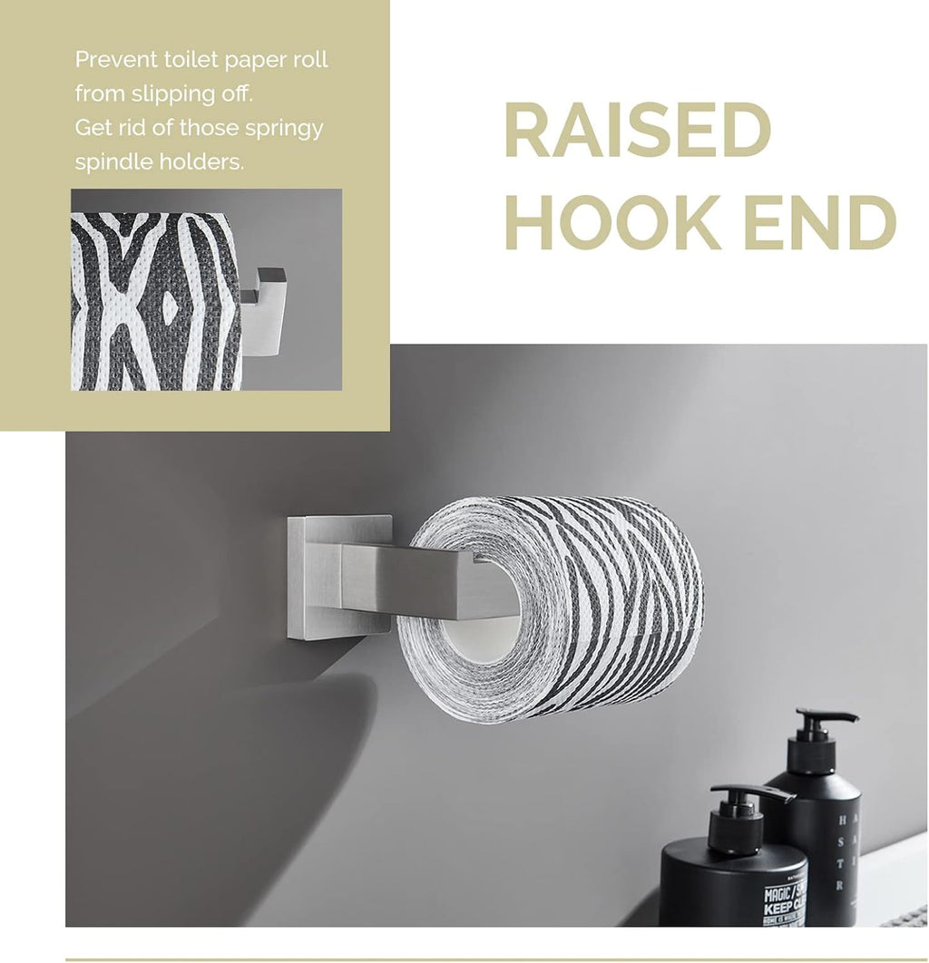 Angle Simple Toilet Paper Holder Brushed Nickel, Toilet Tissue Roll Hanger