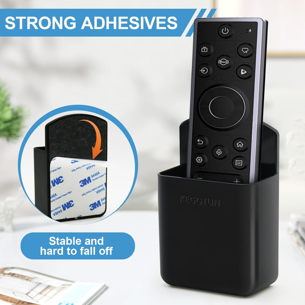4 Pcs Self-adhesive Remote Control Holder, Wall Mount TV Remote Organizer