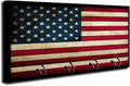 Brotherhood Subdued Distressed American Flag Old Glory Key Holder Organizer Wall Mount Rack for Holders the Home Keys Ring Decorative Hangers Decor Hook Hanger