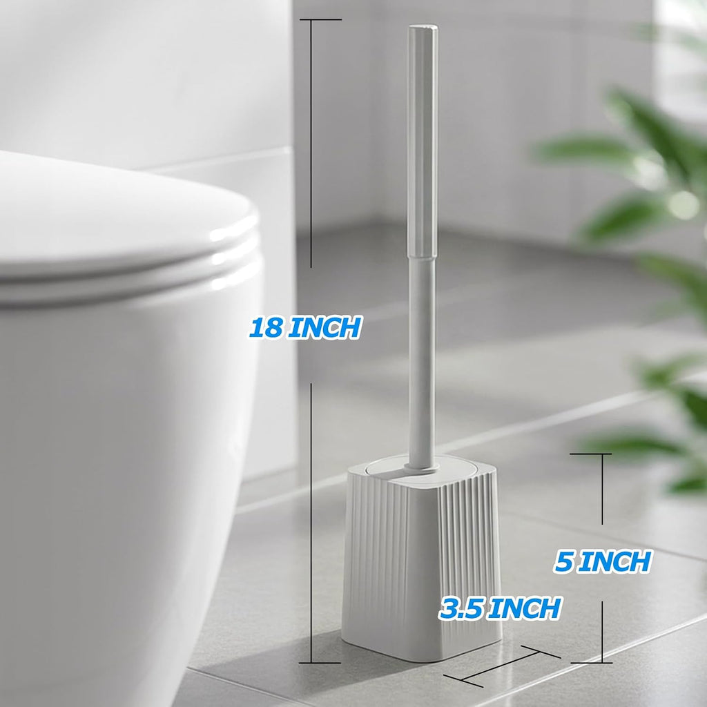 FORASTO 2Pack Toilet Bowl Brush and Holder Set - Restroom Cleaning Supplies
