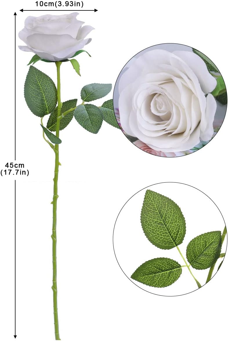 LVEFIT Artificial 12 Pcs Nude Fake Roses Flowers Artificial Flowers