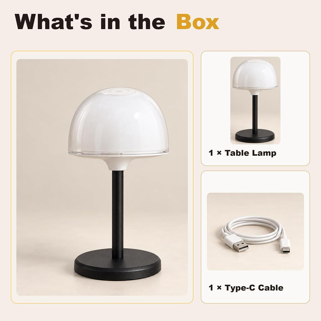 Waterproof Shower Lamp Light Rechargeable Cordless Table Lamp for Bathroom