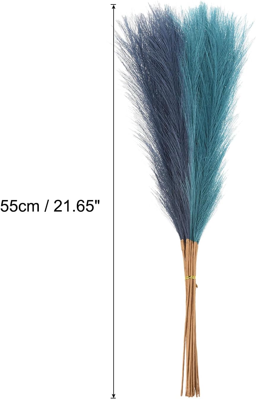 MECCANIXITY Faux Pampas Grass 21" Fake Pampas Grass Decor 20Pcs