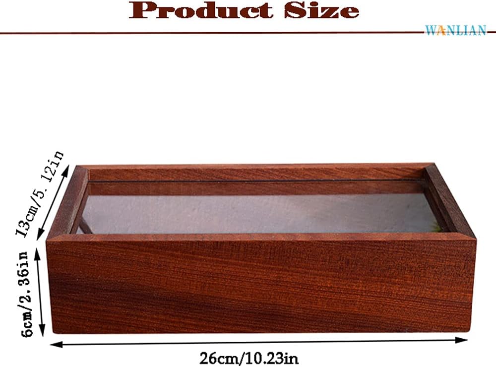 Shadow Photo Frame,Wooden Double-Sided High-Definition Plexiglass Storage Box, DIY Display Box, Suitable for Dried Flowers, Specimens, Handicrafts, Baby Souvenirs and Photos (Walnut Brown)