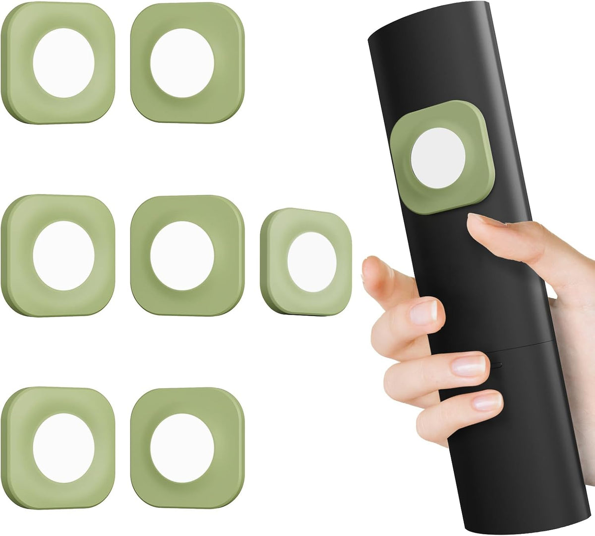 Magnetic Remote Control Holder Wall Mount for TV Fan 6 Pack Green