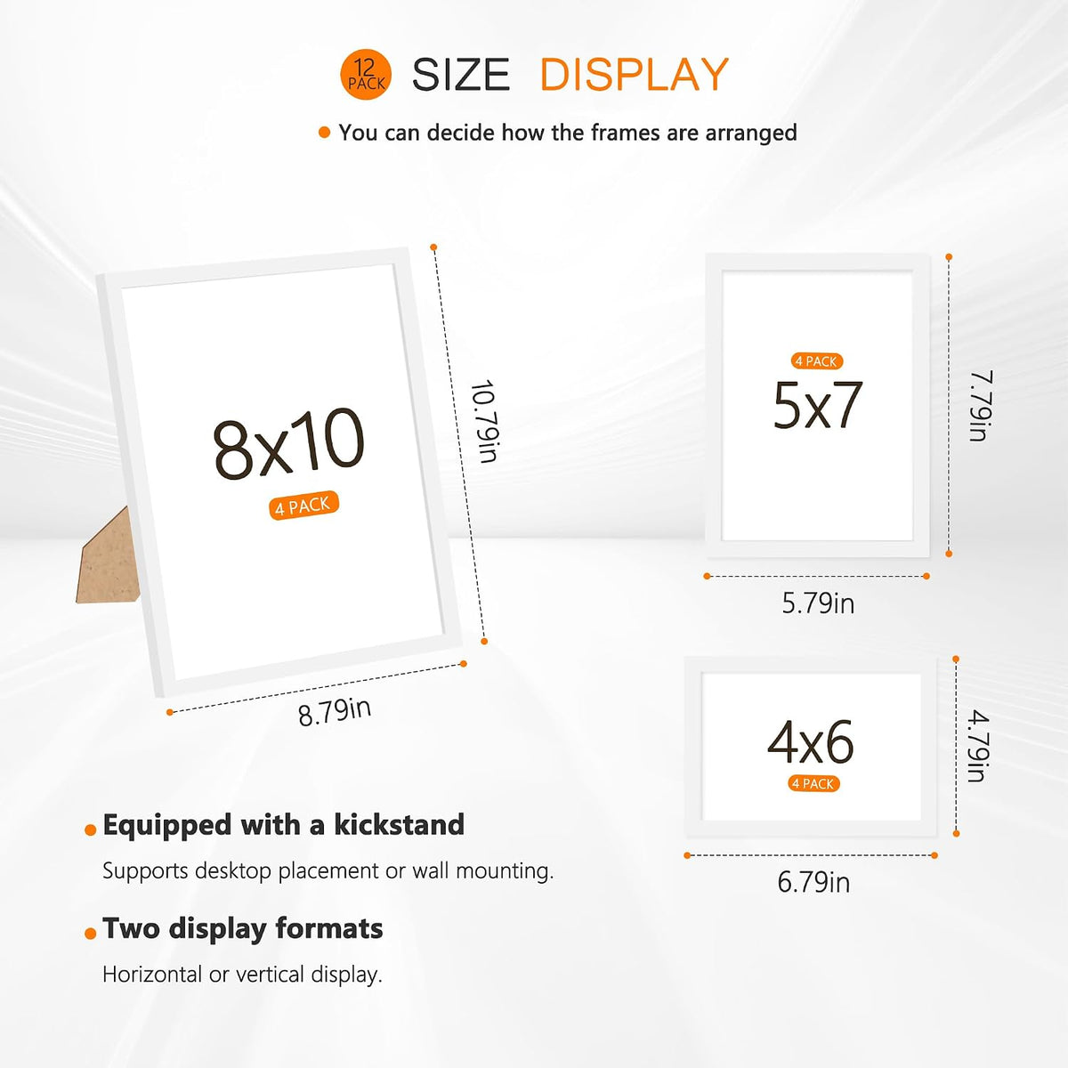 DUENPY 12 Pack Gallery Collage Frame Mixed Sizes White