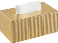 PU Leather Tissue Box Cover Rectangle, Tissue Box Holder Gold