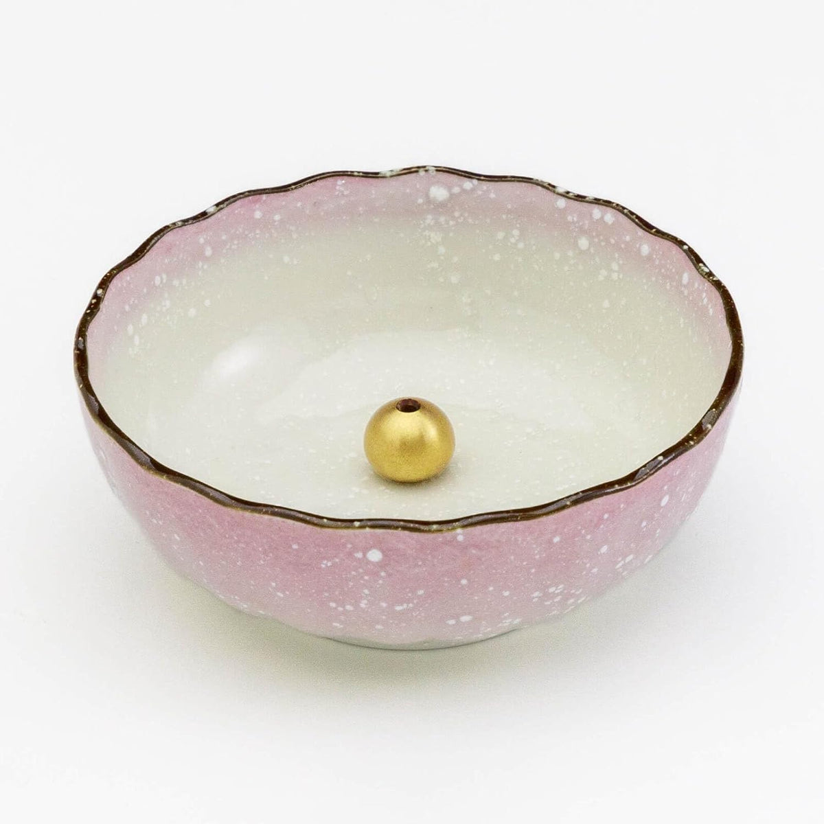 Asayu Japan Lotus Incense Holder for Sticks, Pink Ceramic, 4.1in