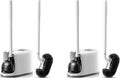 HAMITOR Toilet Plunger and Brush Set for Bathroom Cleaning, 2 Pack