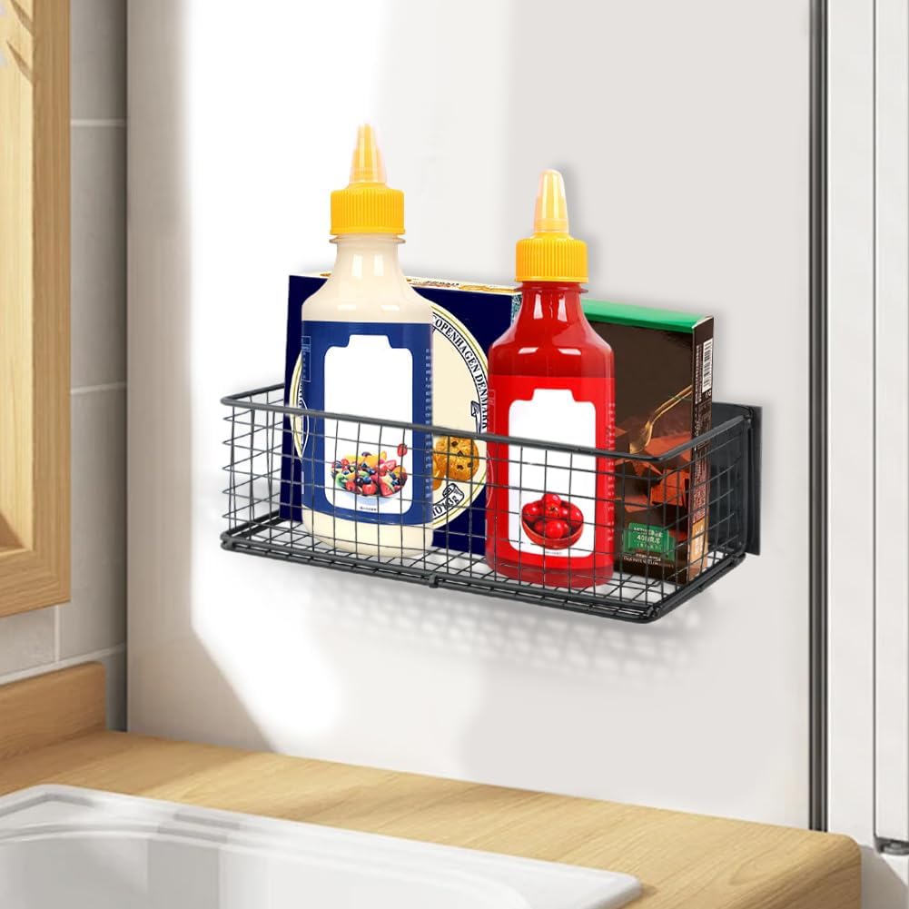 Magnetic Shelf Fridge Basket Bin, Dryer Ball Holder Whiteboard Cabinet