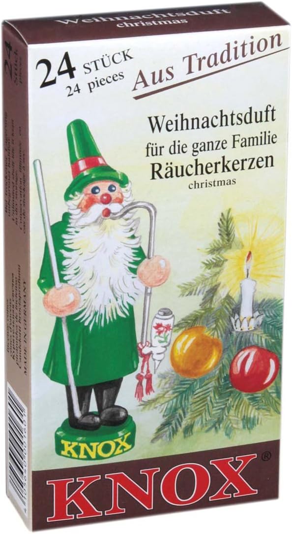 KNOX Christmas Scented Incense Cones, 24 Pack, Made in Germany