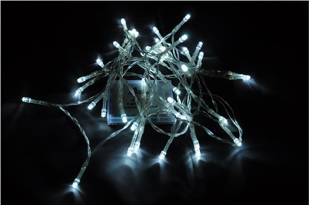 Karlling Battery Operated Christmas Lights, 13ft White Fairy Lights