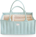 mushie Baby Diaper Caddy | Newborn Essentials Organizer (Roman Green)