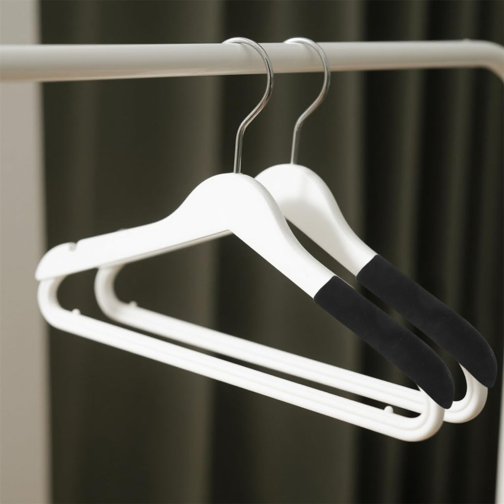 Luxshiny 10pcs Hangers Shoulder Pads: Velvet Hanger Shoulder Shaper Cushion Pad for Closet Wardrobe Home Hotel Dorm (Pack of 2)