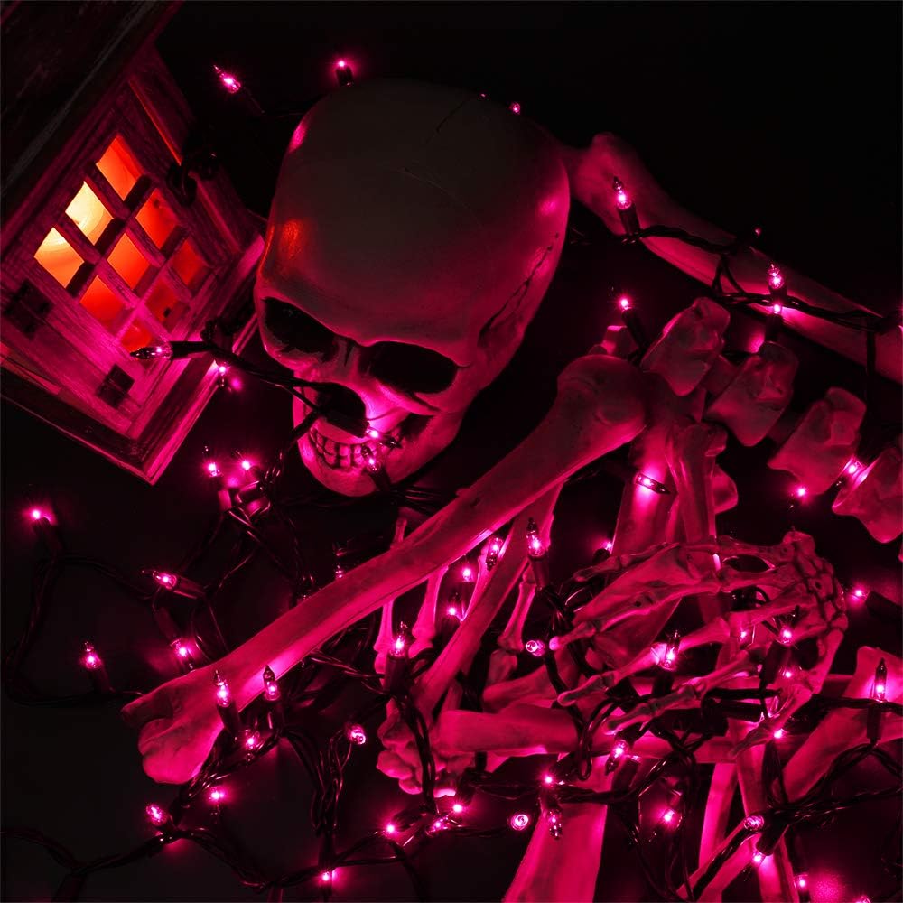 Brizled Purple Halloween Lights, 21.3ft 100 Count Mini Purple String Lights