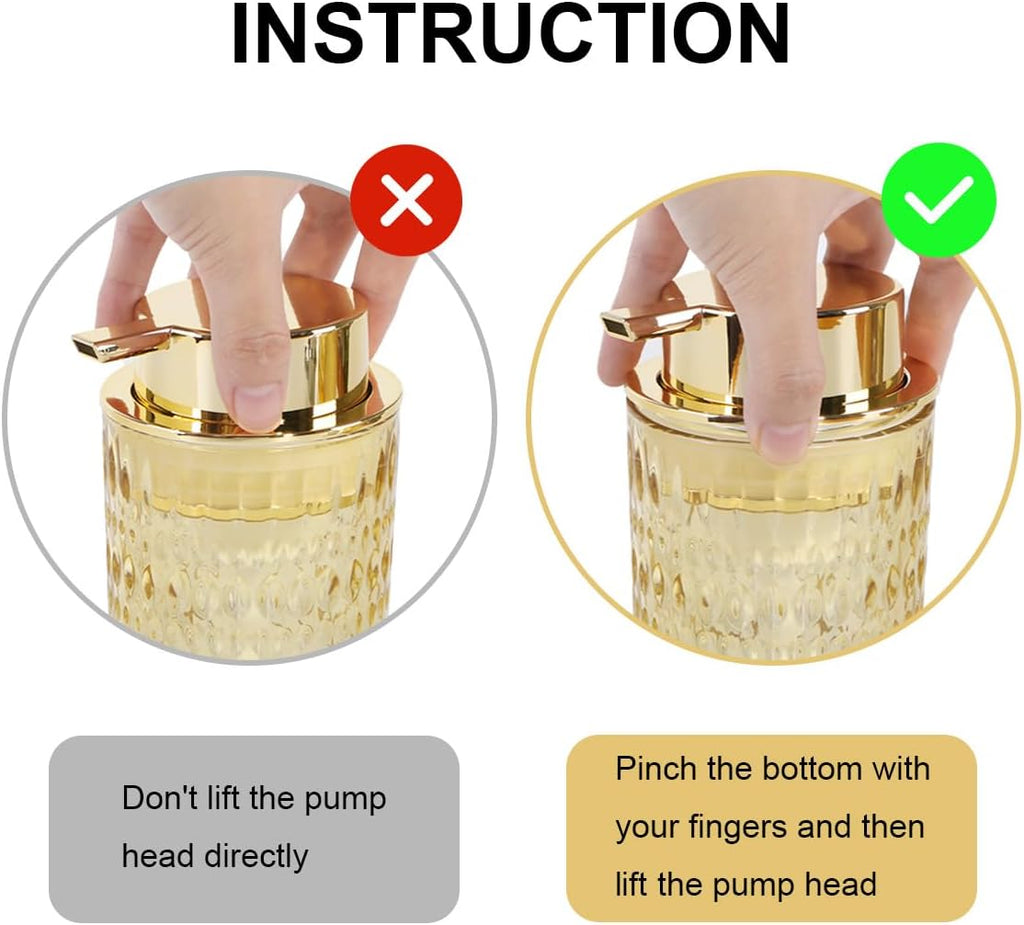 Amber Glass Foaming Soap Dispenser