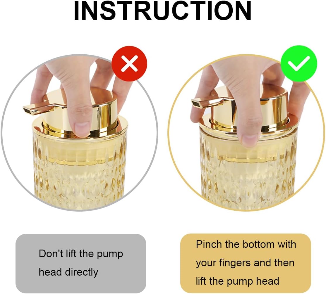 Amber Glass Foaming Soap Dispenser